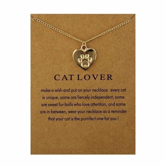 3 for $49 New Gold Paw Print Pendant Necklace - Picture 2 of 2